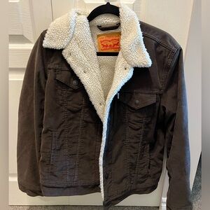 Levi's Sherpa Corduroy Brown Jacket